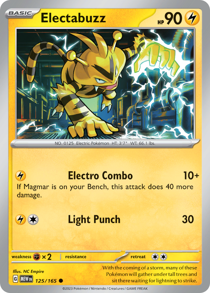 Electabuzz (125/165) - 151 Pokémon Card