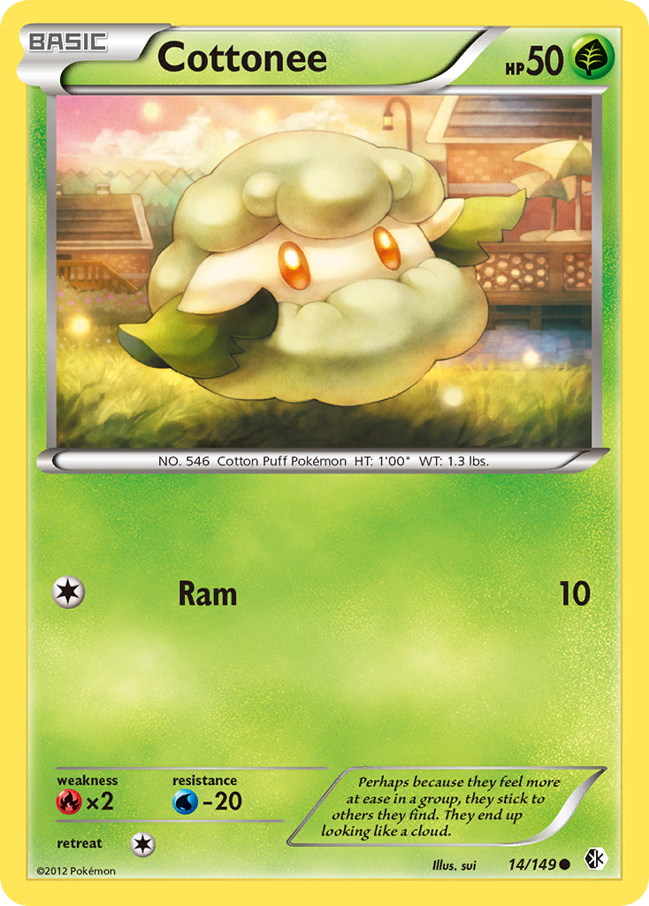 Cottonee (14/149) - Boundaries Crossed Pokémon Card