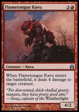 Flametongue Kavu (MTG Commander) Trading Card