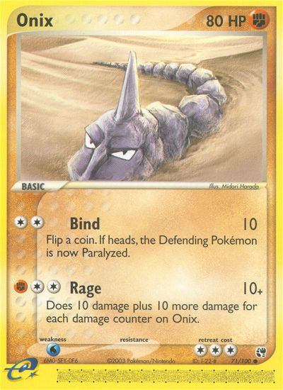 Onix (71/100) - Sandstorm Pokémon Card