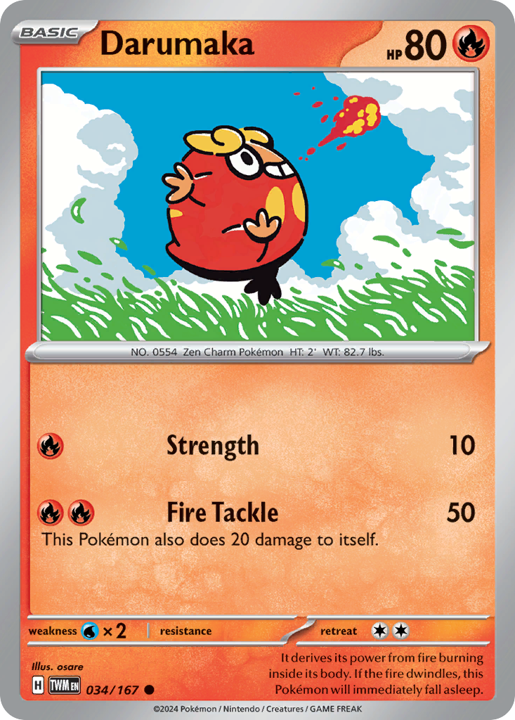 Darumaka (34/167) - Twilight Masquerade Pokémon Card