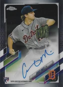 Casey Mize 2021 Topps Chrome - Rookie Autographs Baseball #RA-CM Sports Card