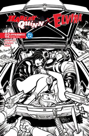 Harley Quinn X Elvira #2 (Cvr M Inc 1:10 Chad Hardin Line Art Variant)