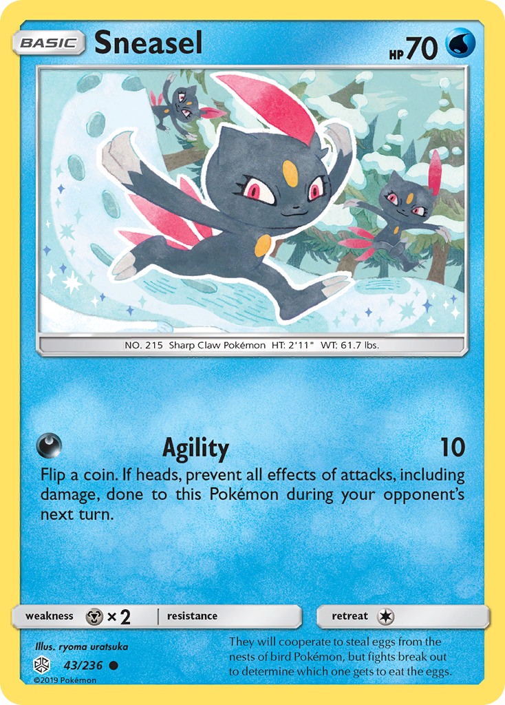 Sneasel (43/236) - Cosmic Eclipse Pokémon Card