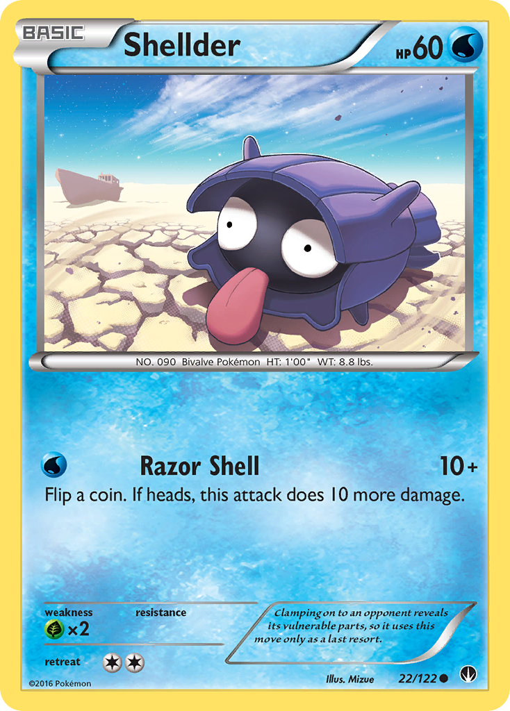 Shellder (22/122) - BREAKpoint Pokémon Card