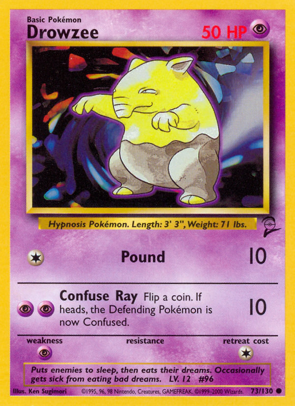 Drowzee (73/130) - Base Set 2 Pokémon Card