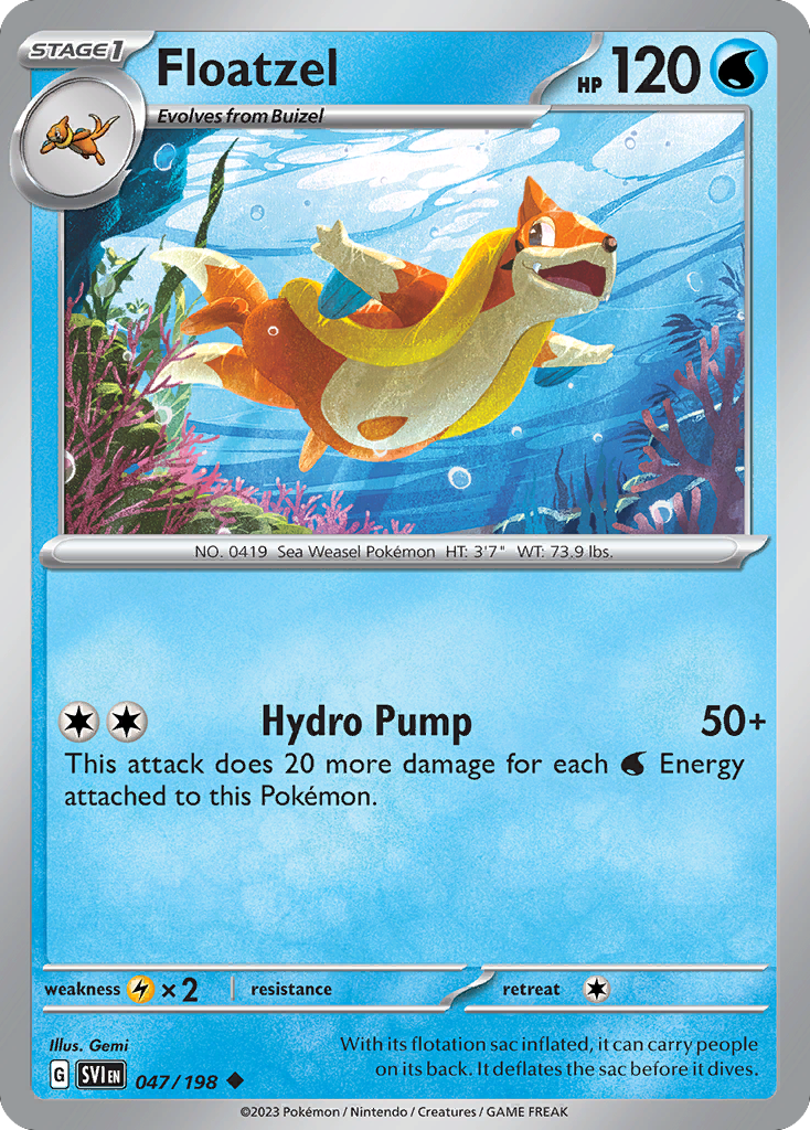 Floatzel (47/198) - Scarlet & Violet Pokémon Card