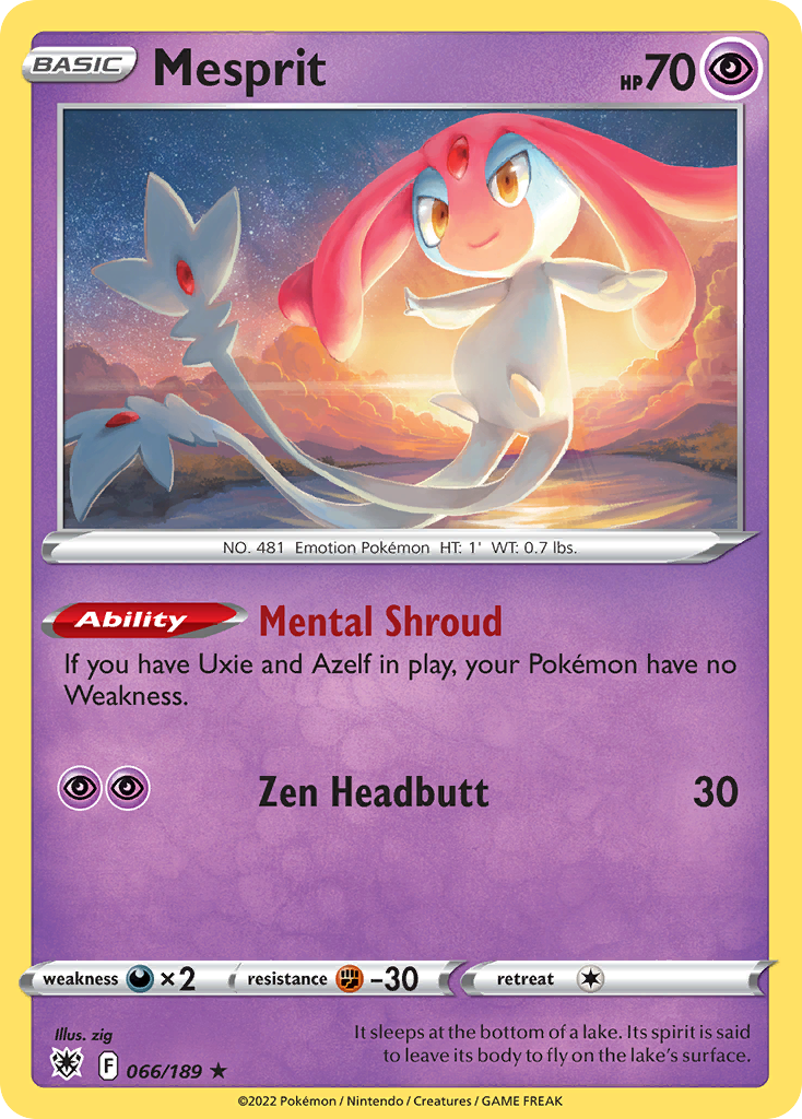 Mesprit (66/189) - Astral Radiance Pokémon Card