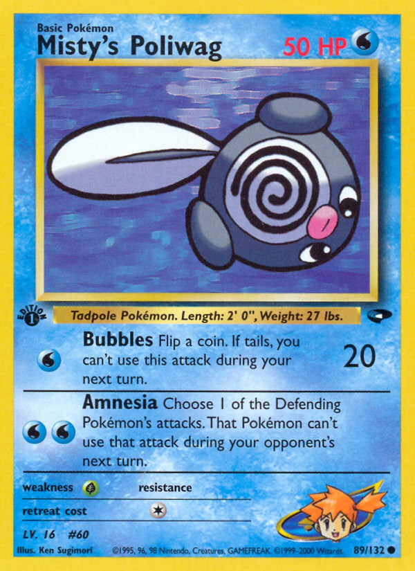 Misty's Poliwag (89/132) - Gym Challenge (1st Edition) Pokémon Card