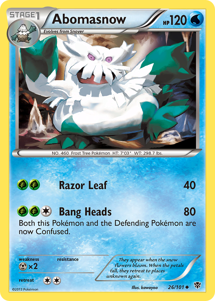 Abomasnow (26/101) - Plasma Blast Pokémon Card