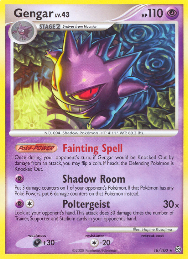 Gengar (18/100) - Stormfront Pokémon Card