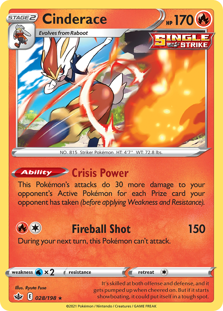 Cinderace (28/198) - Chilling Reign Pokémon Card