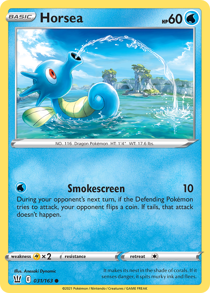 Horsea (31/163) - Battle Styles Pokémon Card