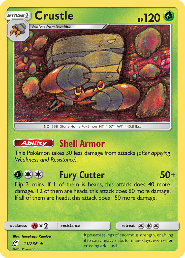 Crustle (11/236) - Unified Minds Pokémon Card