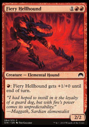 Fiery Hellhound (Magic Origins) Trading Card