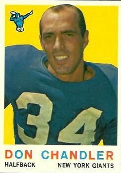 Don Chandler 1959 Topps #49 Sports Card