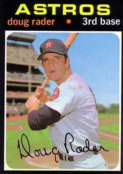 Autographed FRED GLADDING 1971 Houston Astros Topps Card