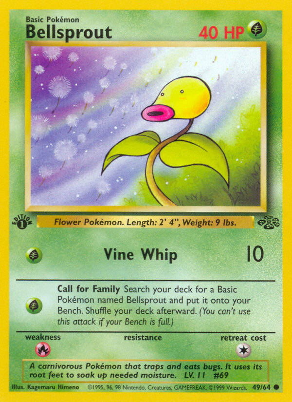 Bellsprout (49/64) - Jungle (1st Edition) Pokémon Card