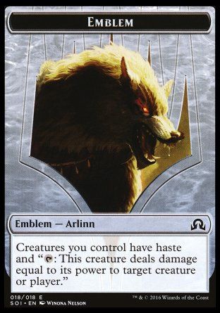 Emblem Arlinn, Embraced by the Moon (Shadows over Innistrad) Trading Card