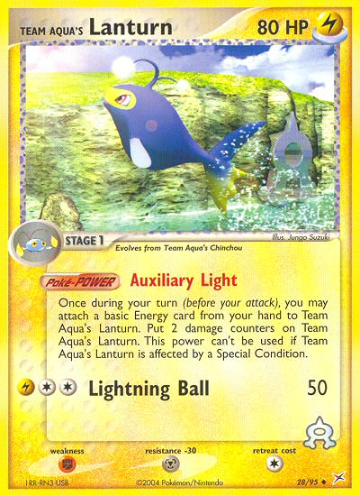 Team Aqua's Lanturn (28/95) - Team Magma vs Team Aqua Pokémon Card