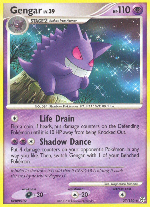 Gengar (27/130) - Diamond & Pearl Pokémon Card