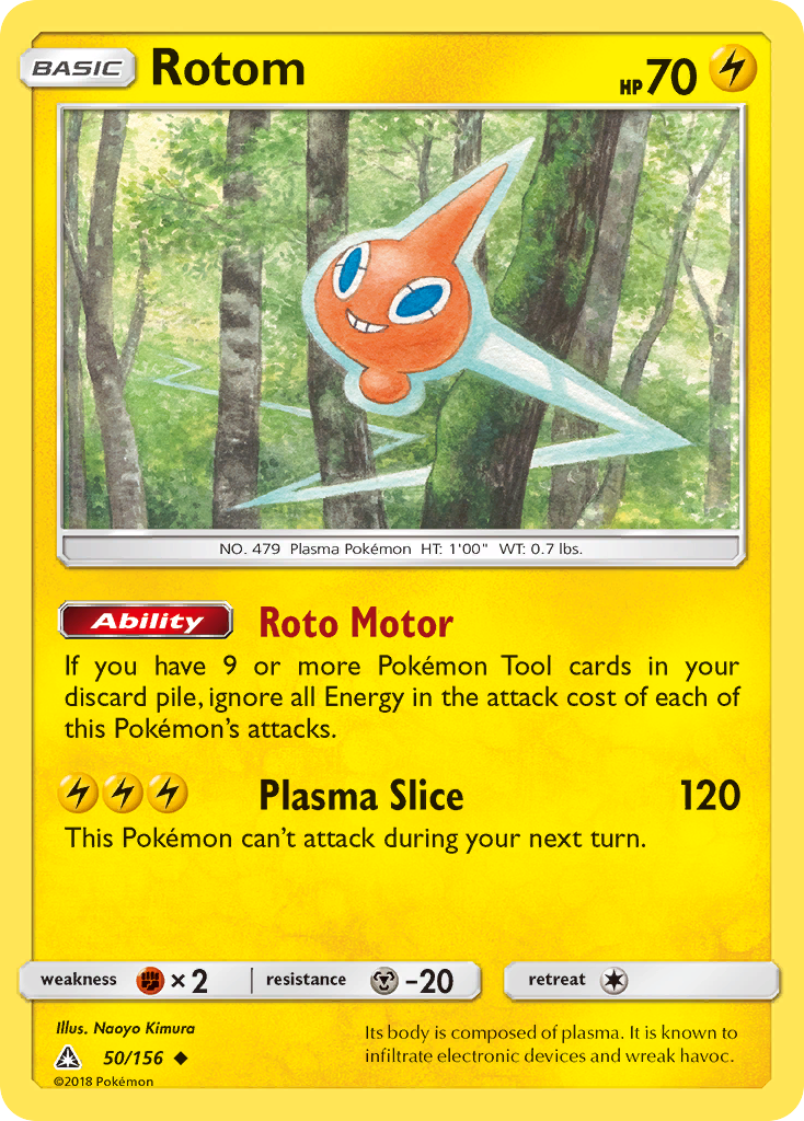 Rotom (50/156) - Ultra Prism Pokémon Card