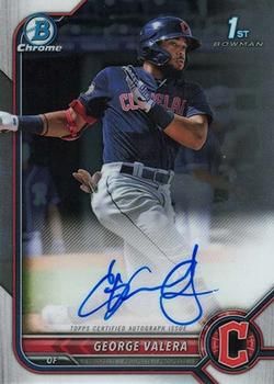 George Valera 2022 Bowman - Chrome Prospect Autographs Baseball #CPA-GV Sports Card