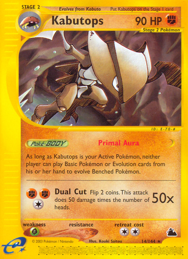 Kabutops (14/144) - Skyridge Pokémon Card