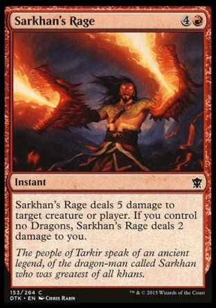 Sarkhan's Rage (Dragons of Tarkir) Trading Card