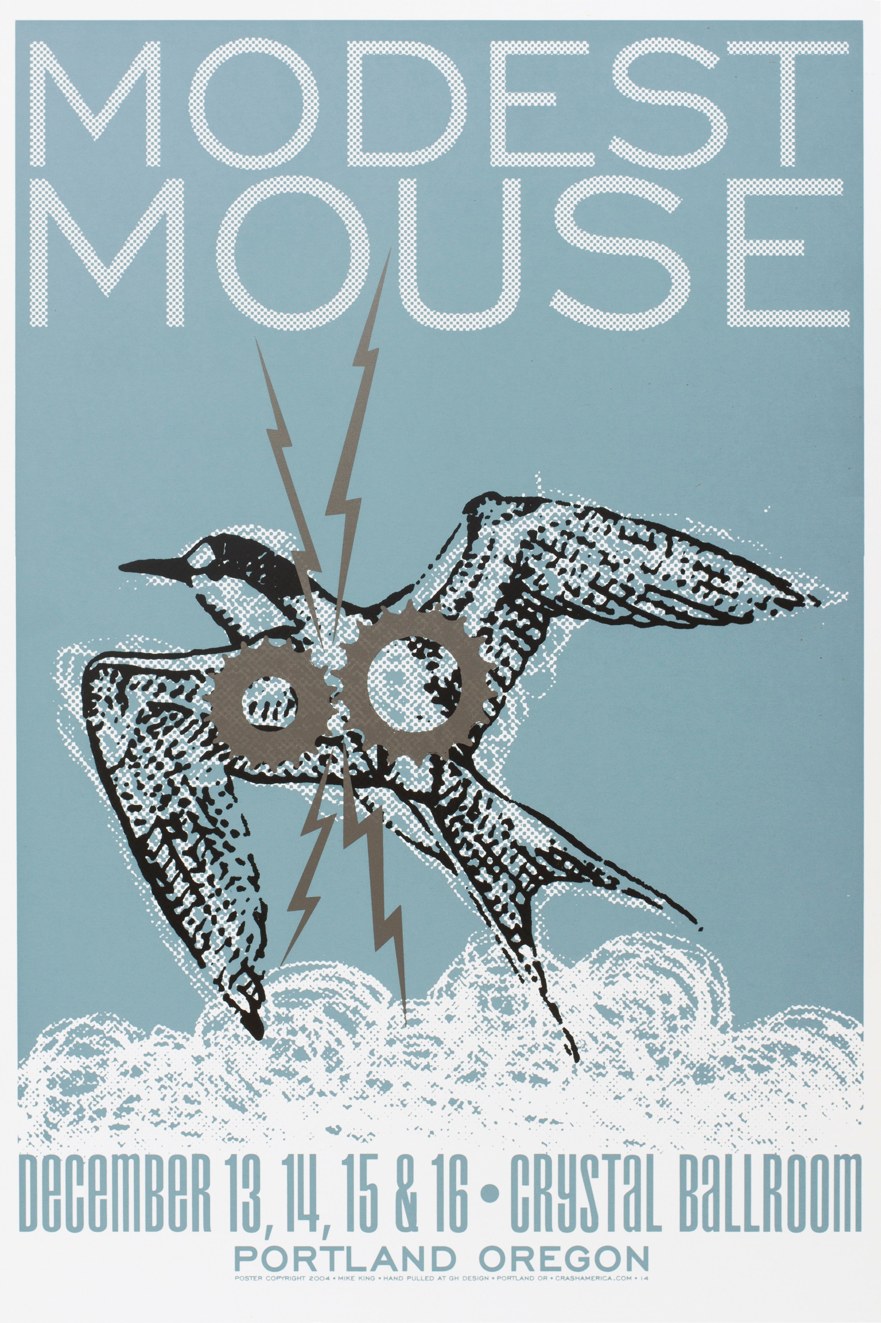 MXP-215.1 Modest Mouse 2004 Crystal Ballroom  Dec 16 Concert Poster