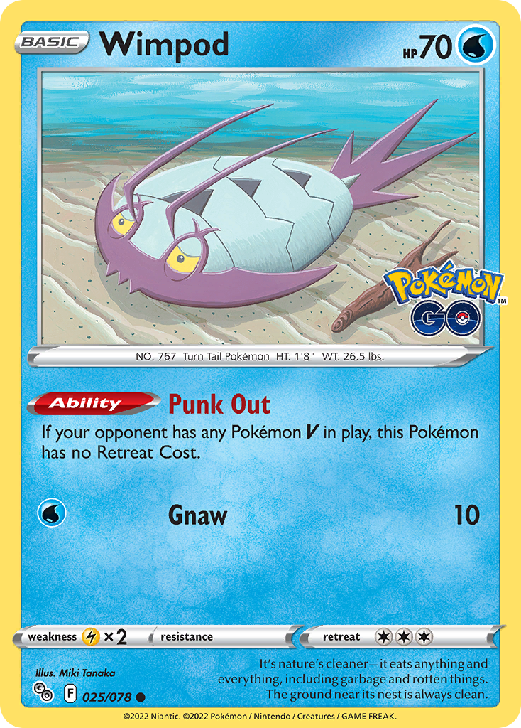 Wimpod (25/78) - Pokémon GO Pokémon Card