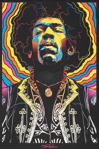 Jimi Hendrix Voodoo Child Screen Print 2015 Concert Poster