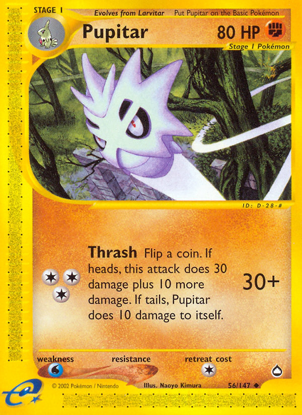 Pupitar (56/147) - Aquapolis Pokémon Card