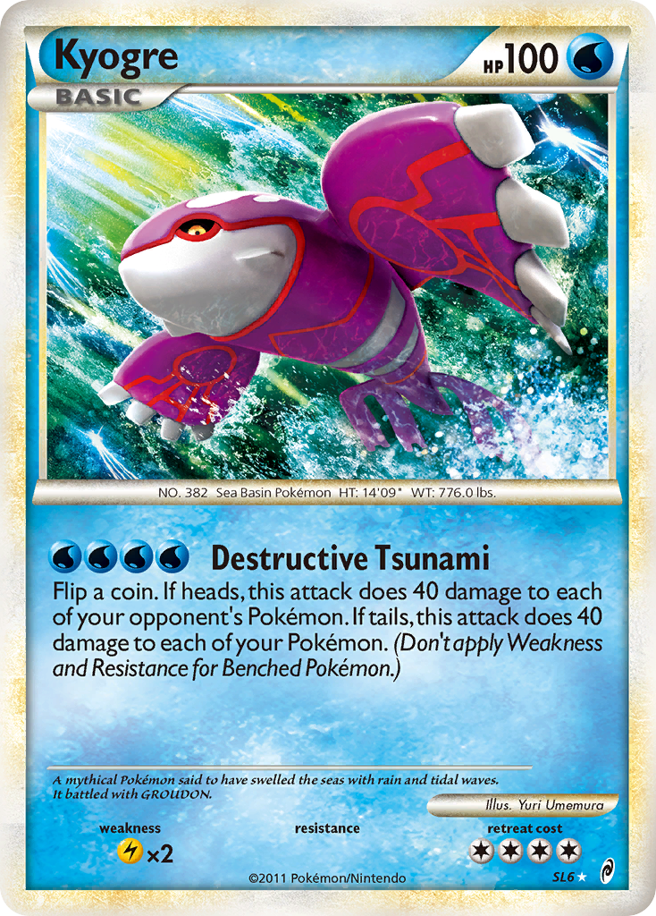 Kyogre (SL6) - Call of Legends Pokémon Card