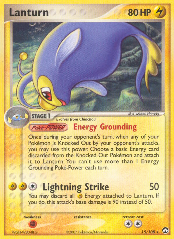 Lanturn (15/108) - Power Keepers Pokémon Card