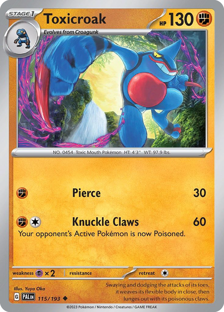 Toxicroak (115/193) - Paldea Evolved Pokémon Card