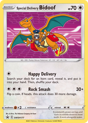 Special Delivery Bidoof (SWSH177) - SWSH Black Star Promos
