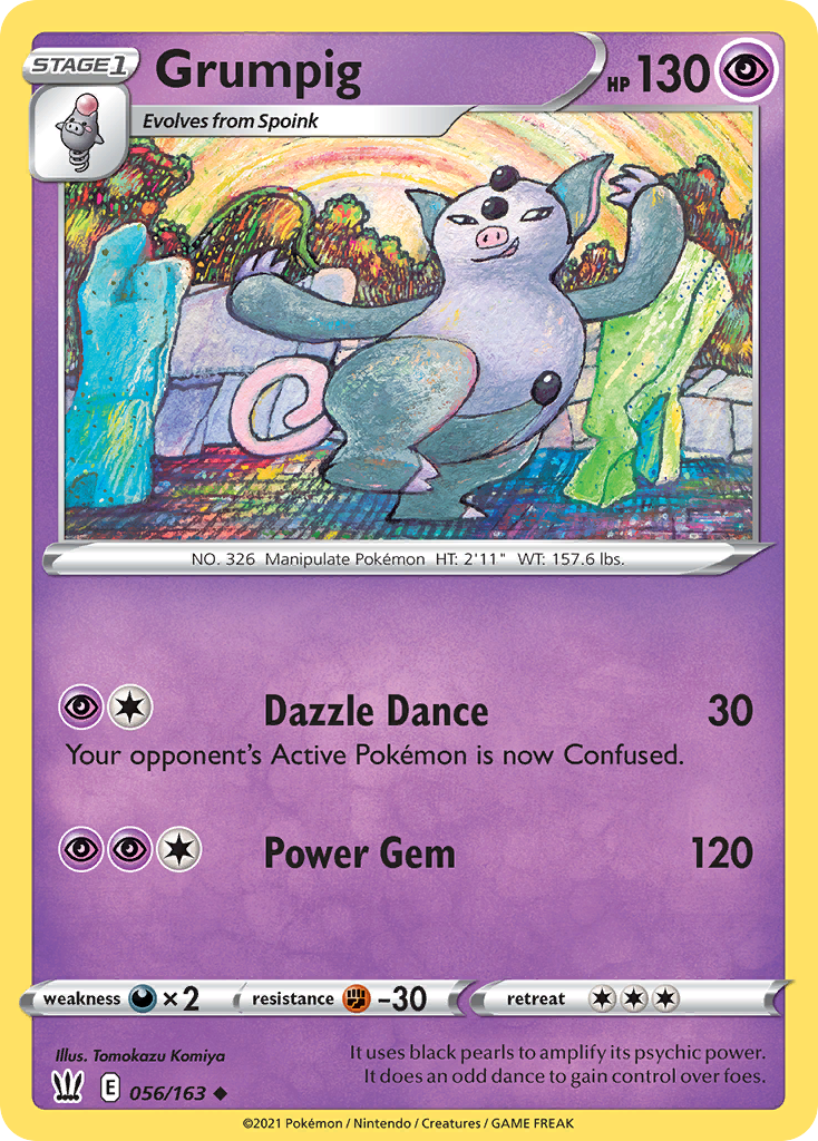 Grumpig (56/163) - Battle Styles Pokémon Card