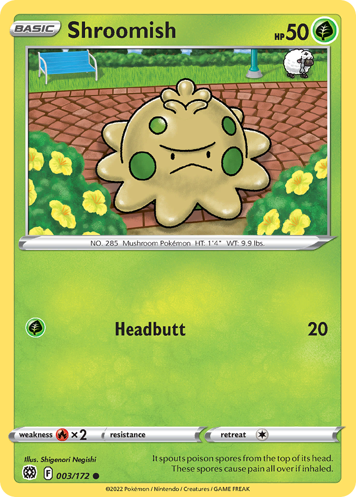 Shroomish (3/172) - Brilliant Stars Pokémon Card