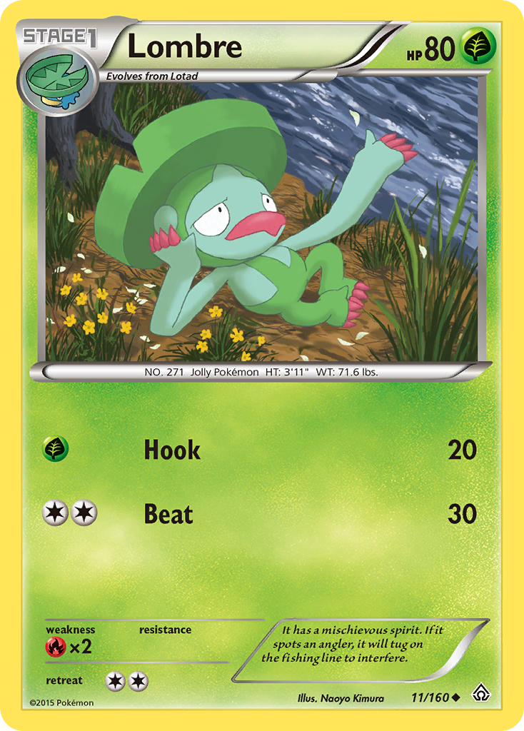 Lombre (11/160) - Primal Clash Pokémon Card