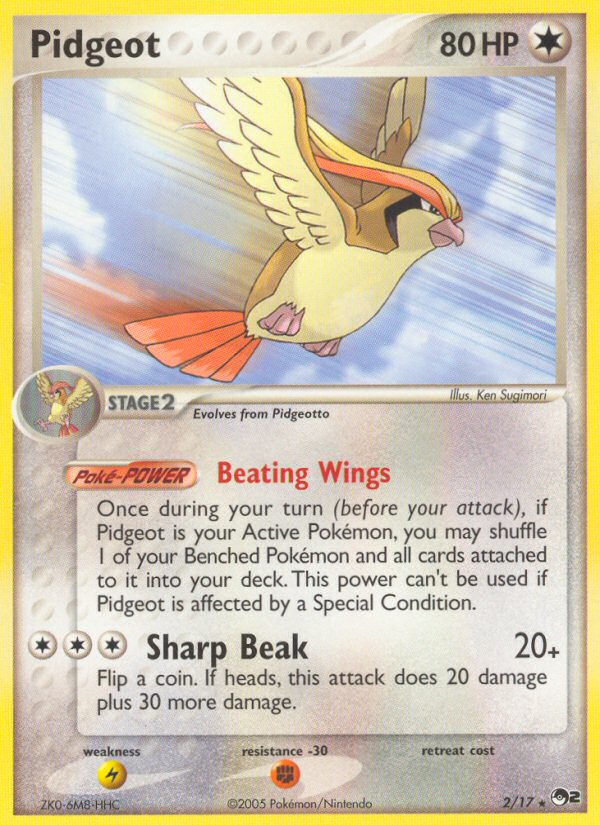 Pidgeot (2/17) - POP Series 2 Pokémon Card