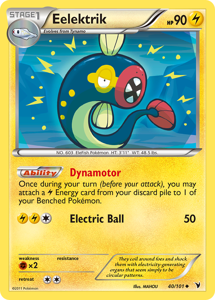 Eelektrik (40/101) - Noble Victories Pokémon Card