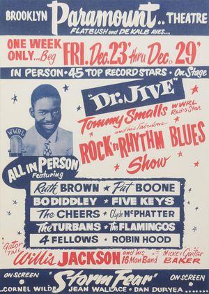 Bo Diddley Paramount Theatre Handbill 1955