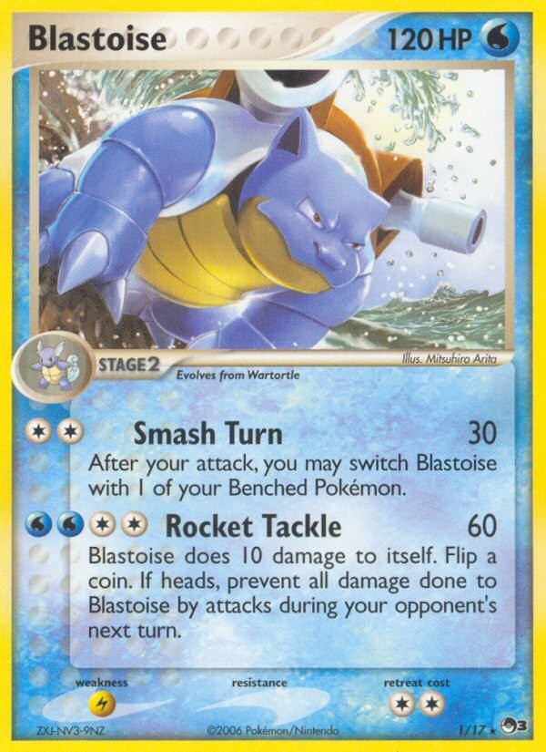 Blastoise (1/17) - POP Series 3 Pokémon Card