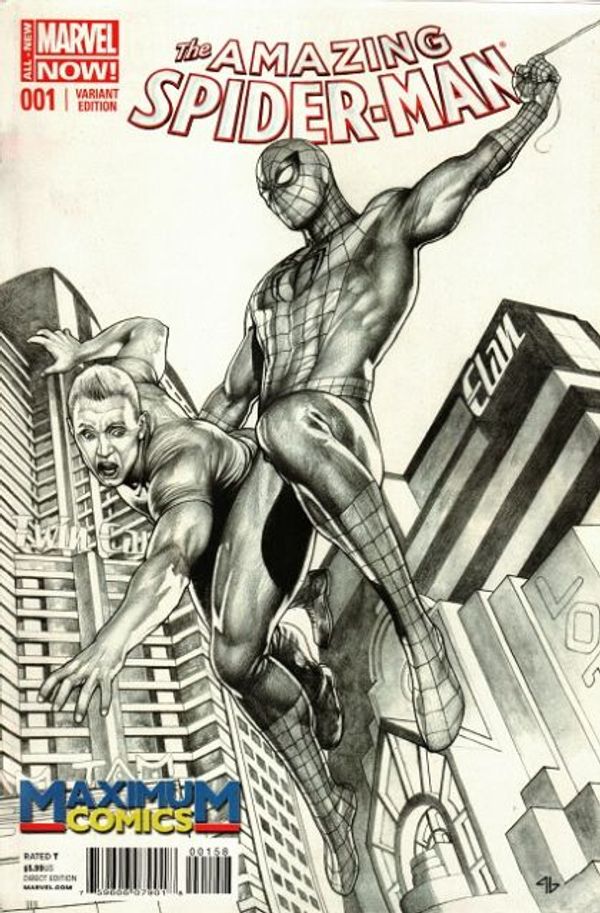 Amazing Spider-man #1 (Adi Granov Maximum Comics Exclusive Black & White Variant Cover)