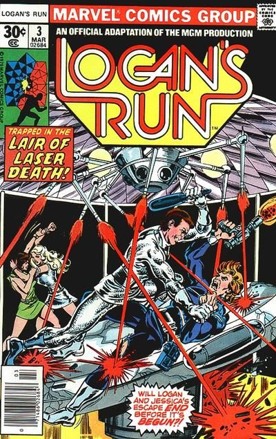 1977 Logan's Run Marvel Comic Book #1 First Issue FREE S&H UNREAD M5035 