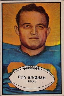 Don Bingham 1953 Bowman #59 Sports Card
