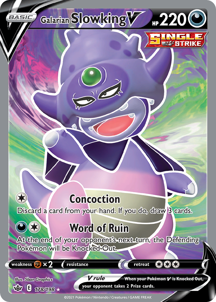 Galarian Slowking V (178/198) - Chilling Reign Pokémon Card