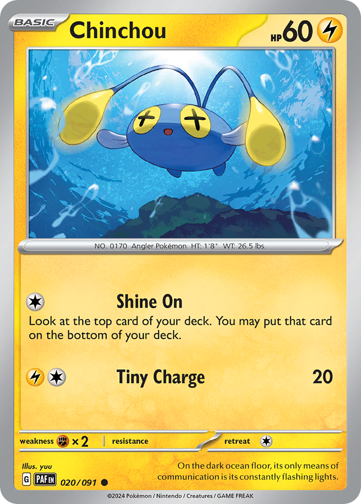 Chinchou (20/91) - Paldean Fates Pokémon Card