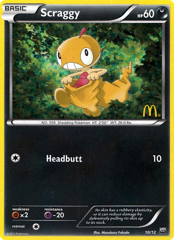 Scraggy (10/12) - McDonald's Collection 2012 Pokémon Card